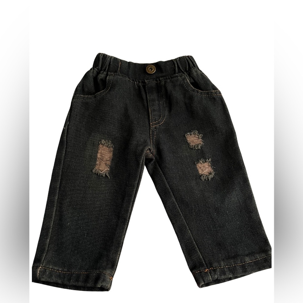 Baby Girl Boy Ripped Denim Jeans